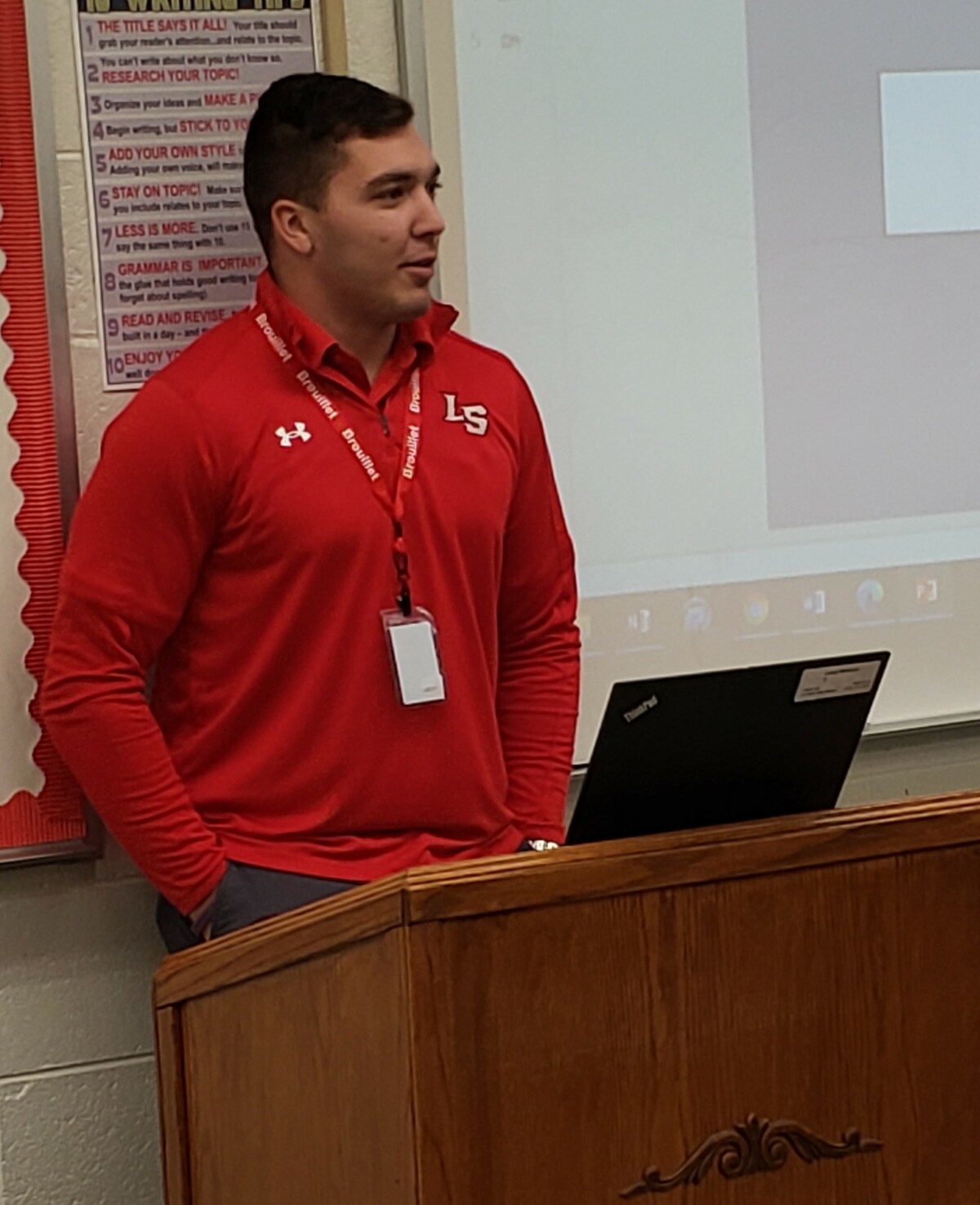 Lenny Winiarski, Class of '17 English and History Teacher